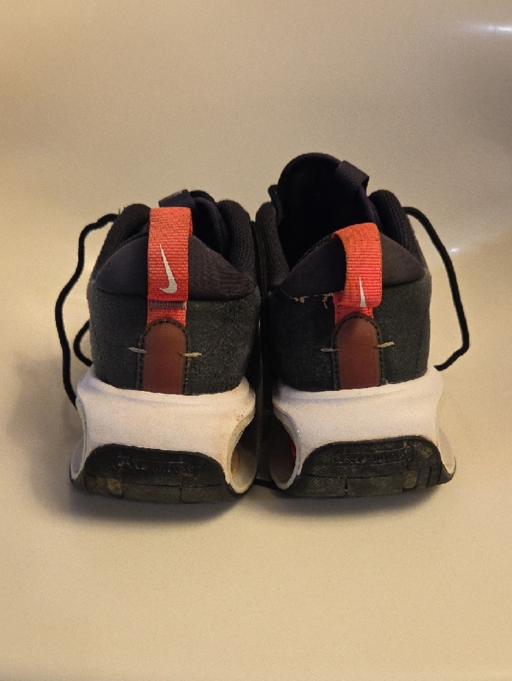 Nike Women's Air Intrlk Max Black and White Athletic Sneakers with Pink Accents - Picture 9 of 17